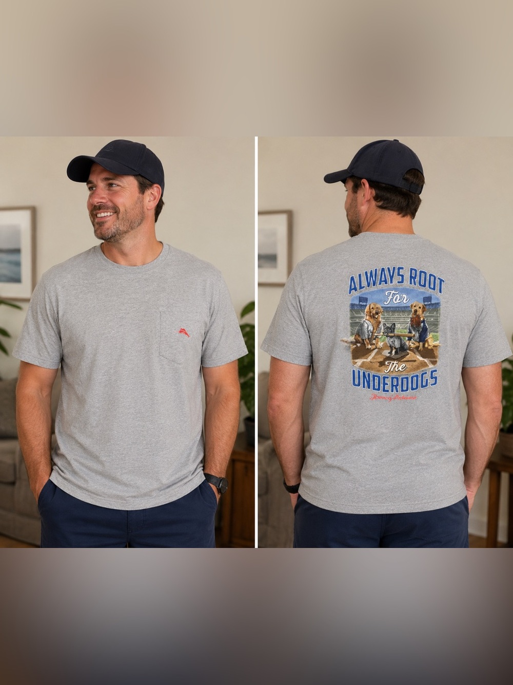 Tommy Bahama Always Root For The Underdogs Graphic T-Shirt 2XLB